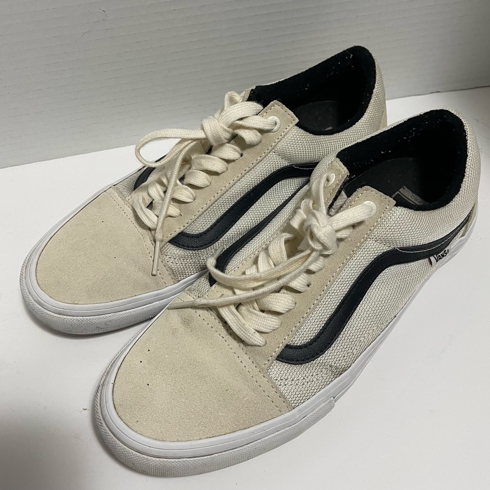 Vans Pro Skateboard Old school Men's Cream and Black Sneakers